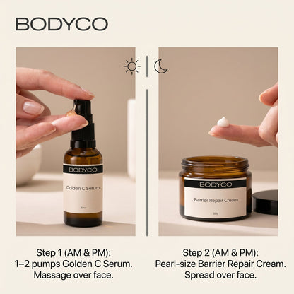simple skincare routine — morning and night 2 steps