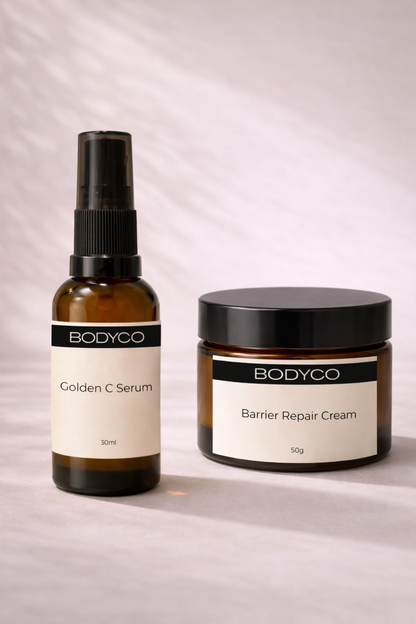 Brighter + Stronger Skin Set — Golden C Serum and Barrier Repair Cream